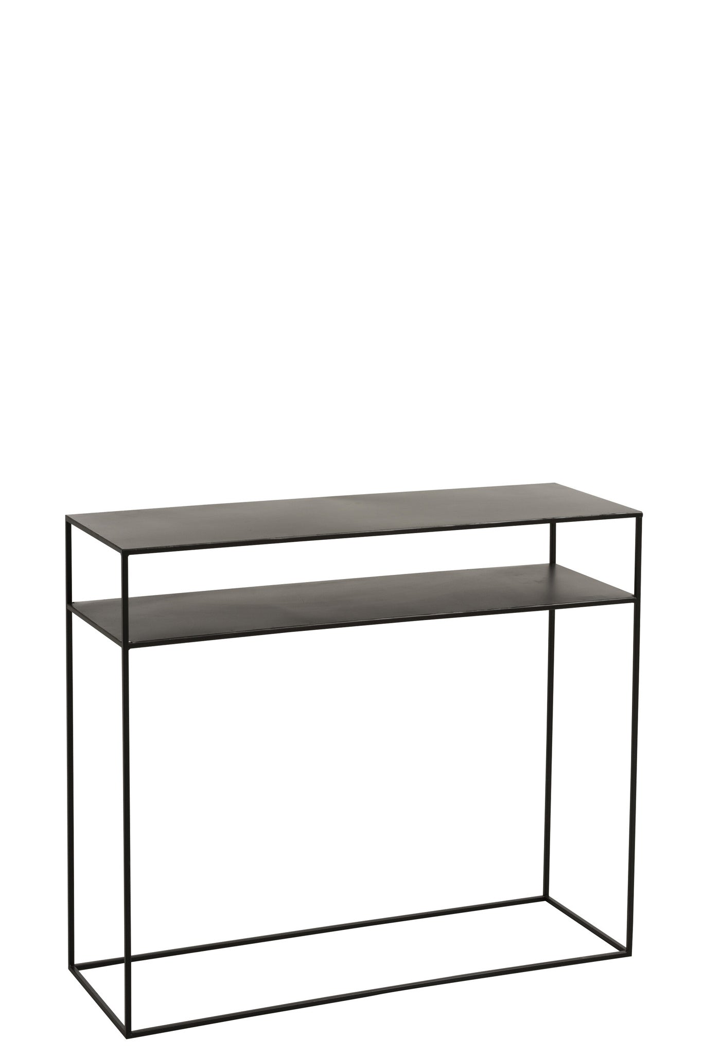 Console Rechthoekig 2 Planken Metaal Zwart