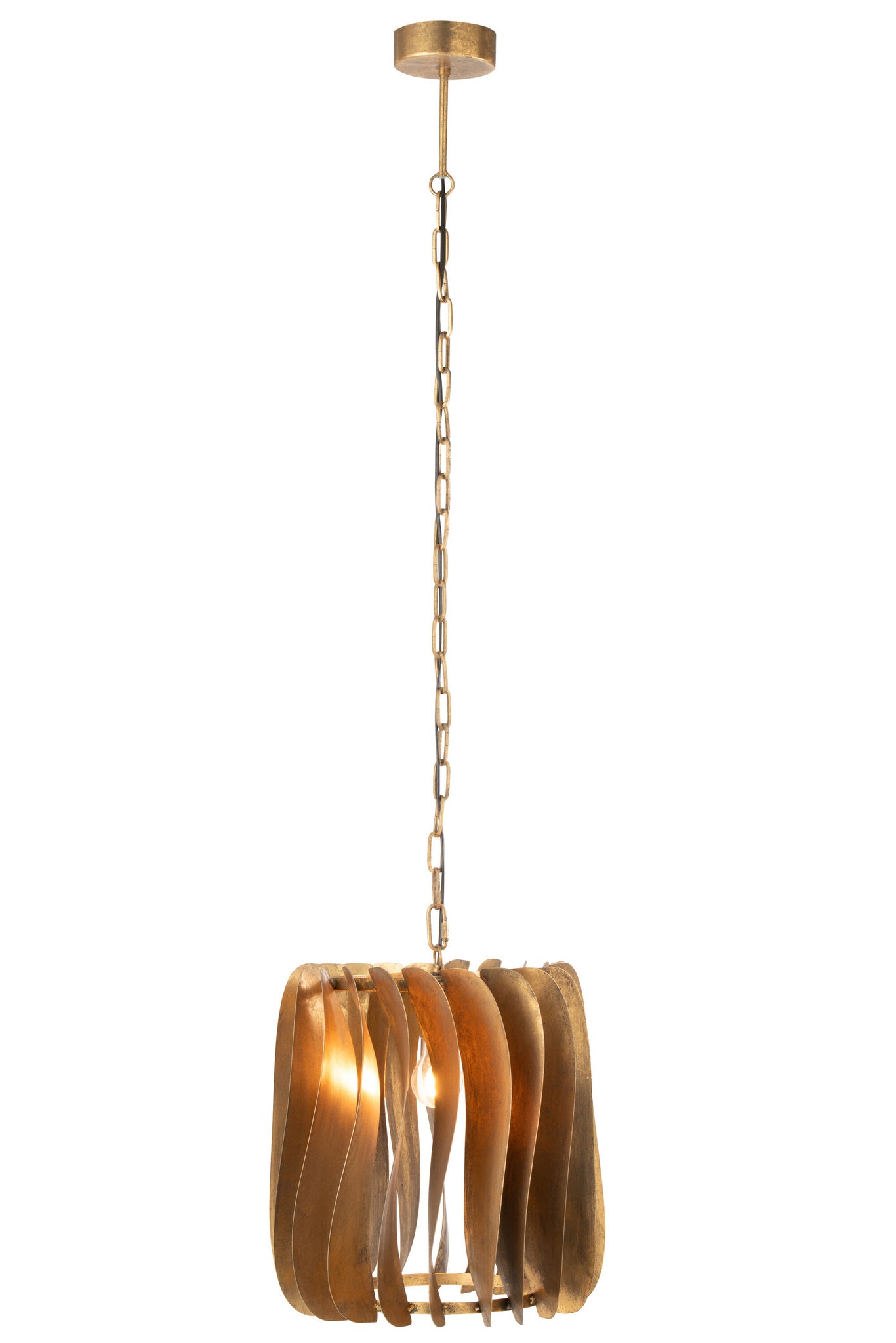 Plafondlamp Tina ijzer zwart goud