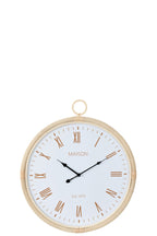 J-LINE WANDKLOK KYR – ROTAN/MDF NATUUR/WIT MEDIUM