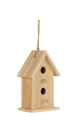 J-Line Vogelhuisje Fred China Fir – Natuurlijke Elegant voor Uw Tuin