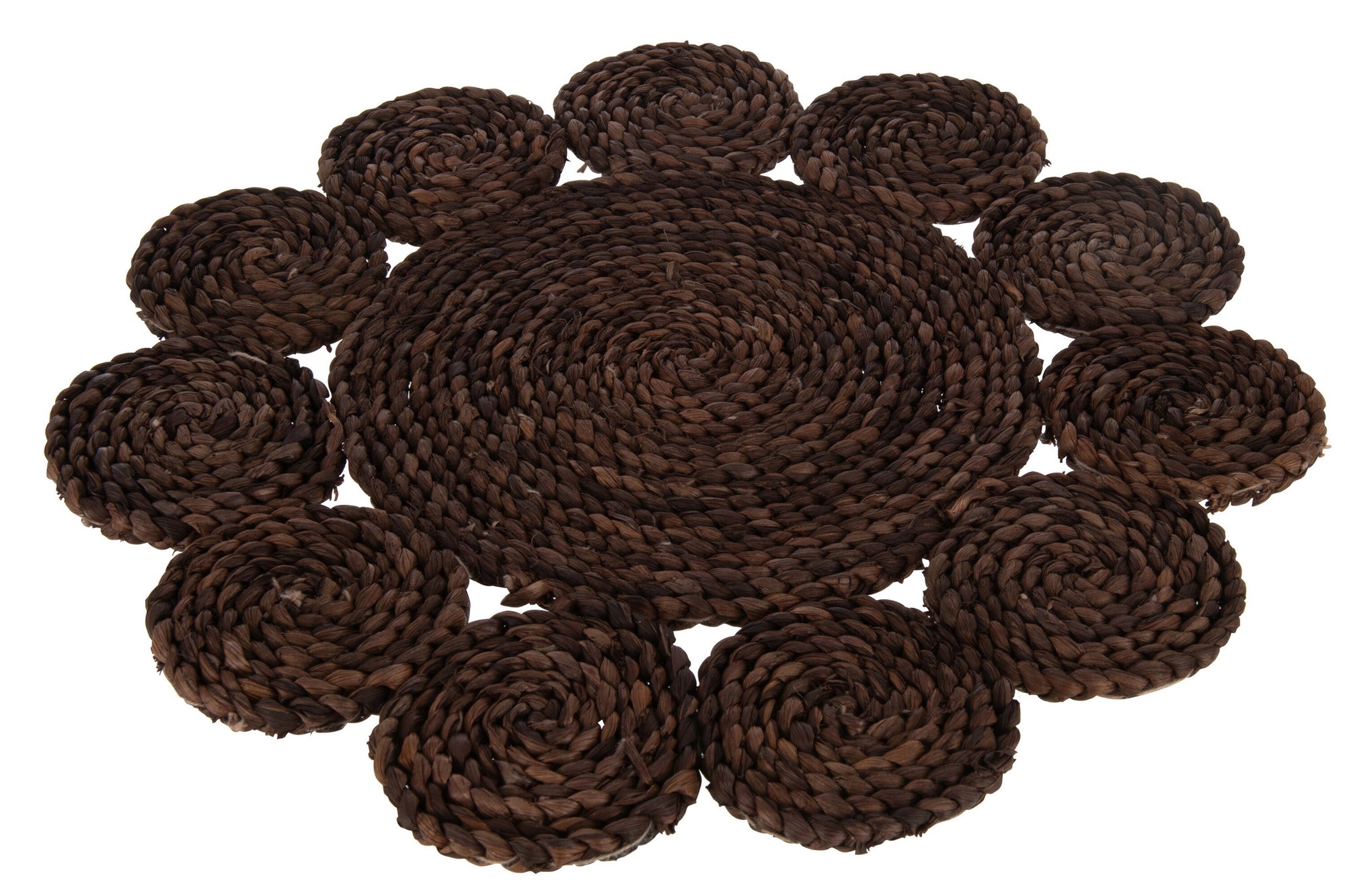 Placemat Ronde Bloem Maiskolf Donkerbruin
