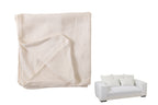 Hoes voor stoel + 5 kussens Monaco bank linnen marshmallow wit