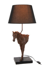 Tafellamp Paardenkop Polyresin Donkerbruin