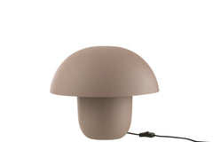 Ijzeren tafellamp taupe middelgroot