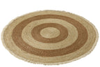 Rug Kwast Band Maïs Schil/Katoen Beige/Bruin Wit