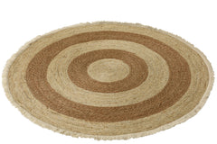 Rug Kwast Band Maïs Schil/Katoen Beige/Bruin Wit