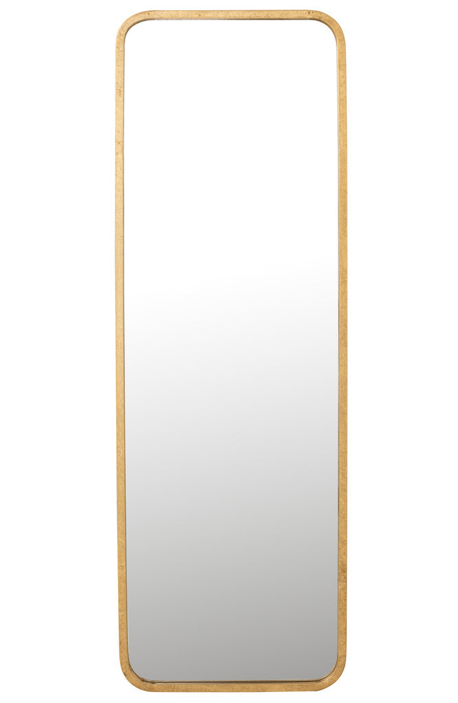 J-LINE RECHTHOEKIGE SPIEGEL MONA IJZER/GLAS GOUD