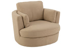 Draaistoel Hout/Textiel Beige