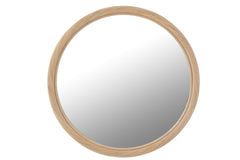 J-LINE WANDSPIEGEL ROND ROTAN/GLAS NATUREL LARGE