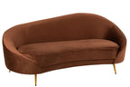 Bank Elisabeth textiel/metaal bruin