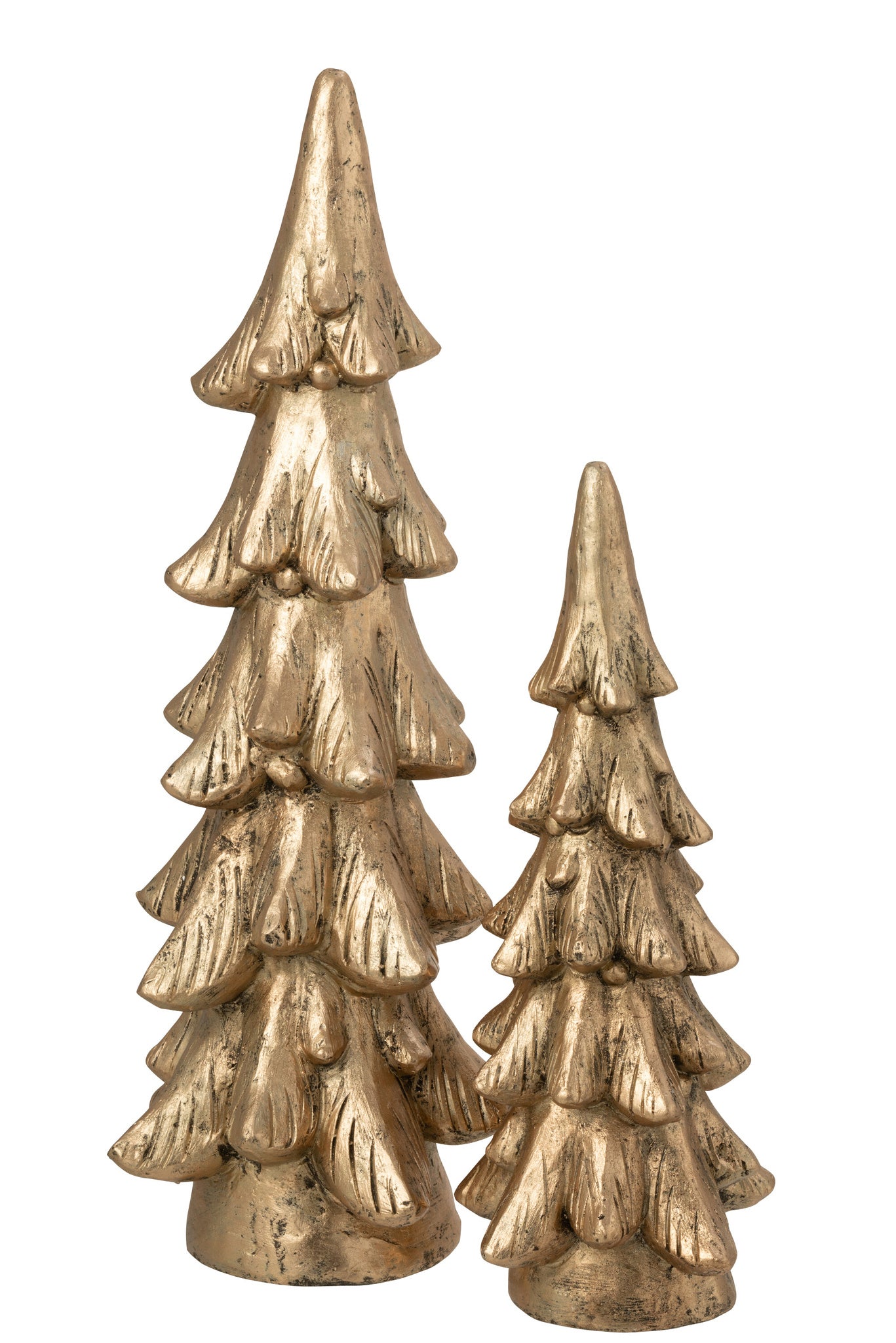J-LINE KERSTBOOM RONDE VOET MAGNESIUM GOUDKLEURIG GROOT