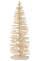 J-LINE KERSTBOOM DECO GLITTERS HOUT WIT EXTRA GROOT