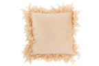 J-LINE KUSSENVEREN POLYESTER ROZE/BEIGE 45X45