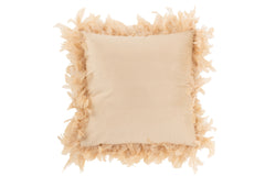 J-LINE KUSSENVEREN POLYESTER ROZE/BEIGE 45X45