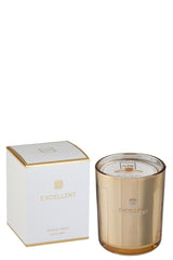 J-LINE SCENTED CANDLE EXCELLENT GOLDEN HONEY GOLD MEDIUM-80HOURS