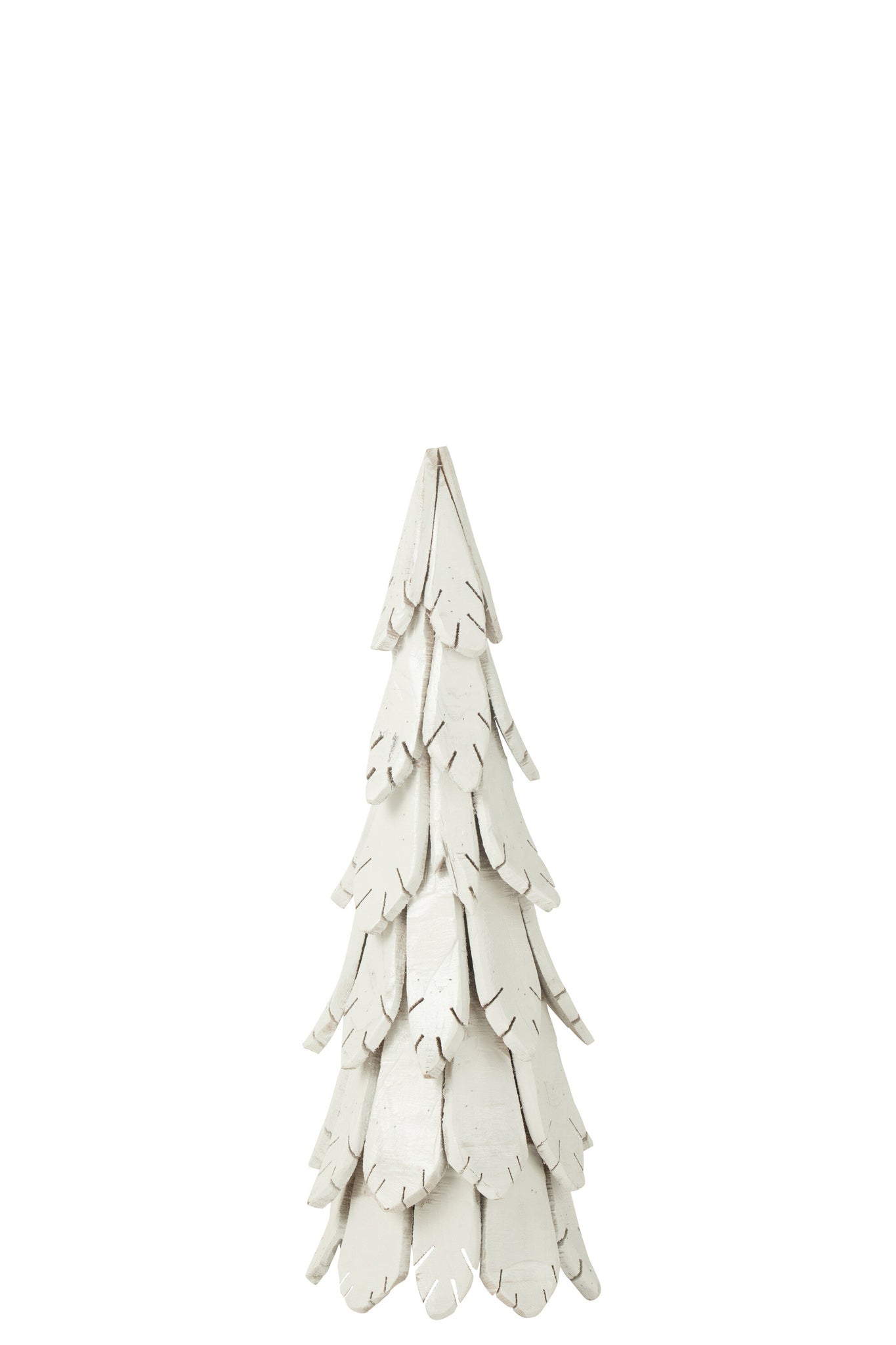 J-LINE KERSTBOOMSTUKKEN HOUT WIT MIDDELGROOT
