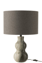 Tafellampvoet marmer zwart/lichtgrijs