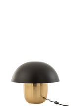 Paddestoellamp ijzer zwart/goud klein