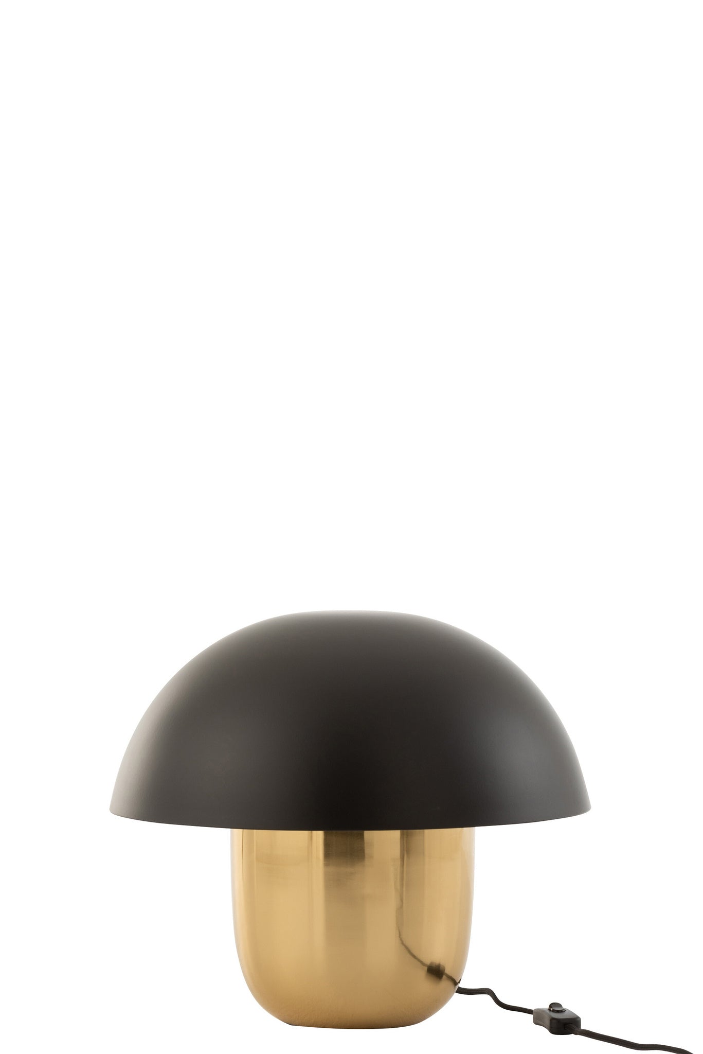 Paddestoellamp ijzer zwart/goud klein