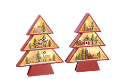 J-LINE BOOM LED TRIPLEX KERST ROOD ASSORTIMENT VAN 2