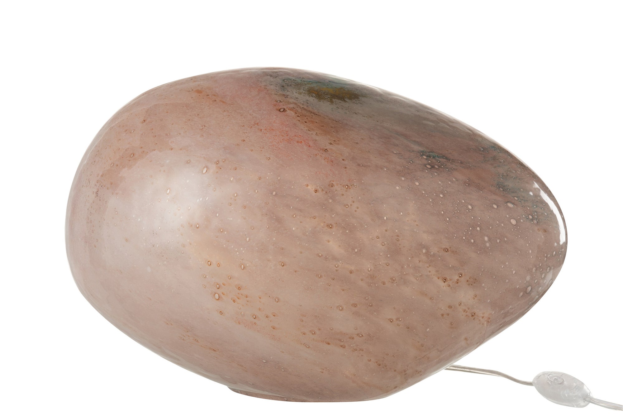 Lamp Dany ovaal glas roze