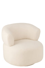 Loungestoel Universe, schuim/stof, wit