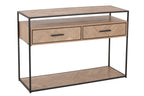 Console Zigzag 2 Laden Hout/Metaal Natuurlijk/Zwart