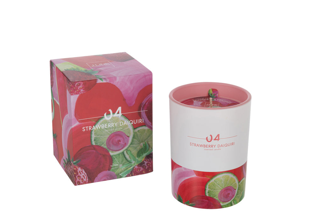 J-Line Kaars Aardbei Daiquiri Small-45H