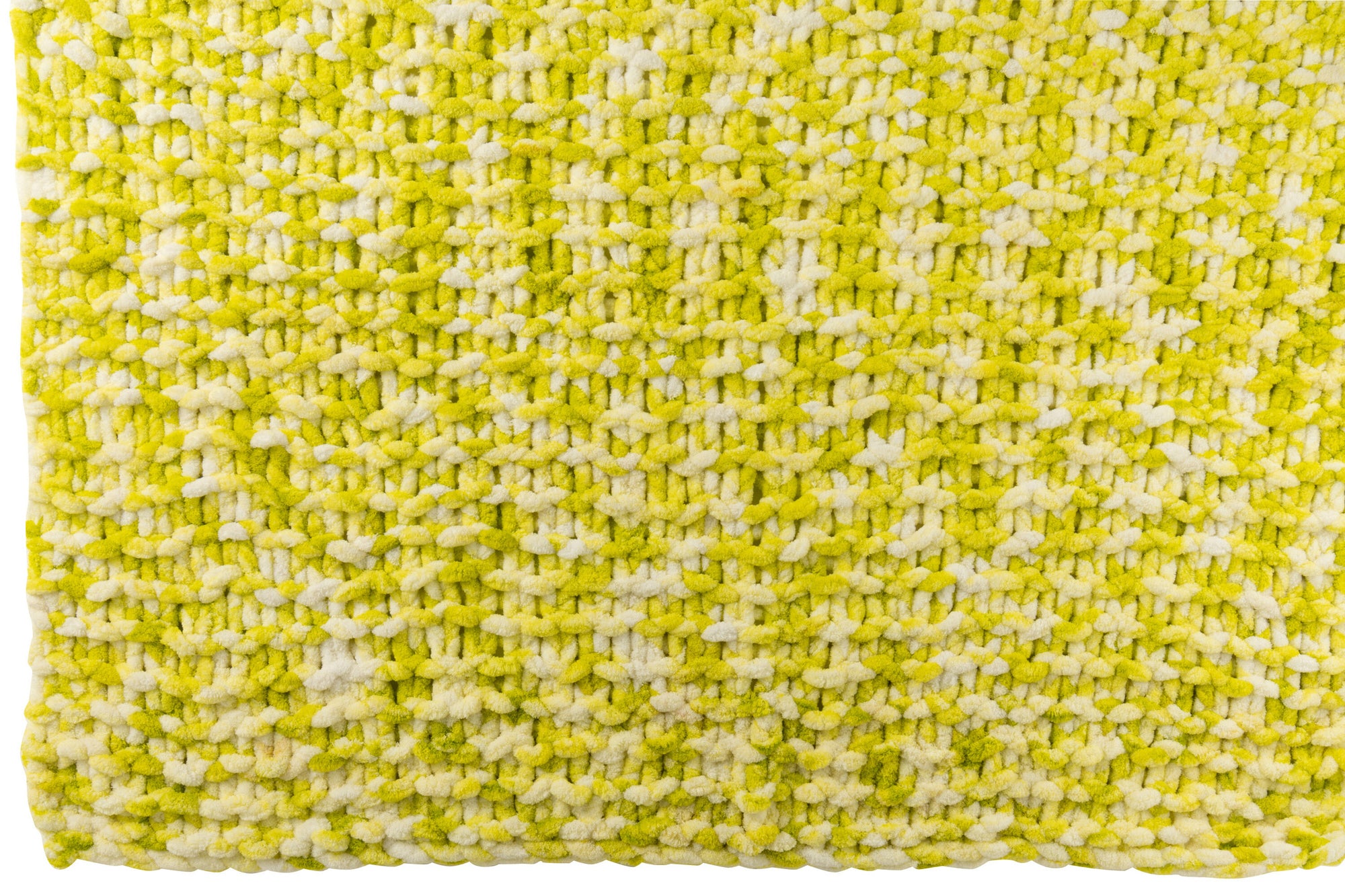 J-LINE DEKEN GEBREID POLYESTER GROEN/WIT
