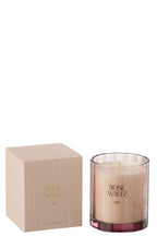 J-Line Geurkaars Rose Waltz Glas - 30H