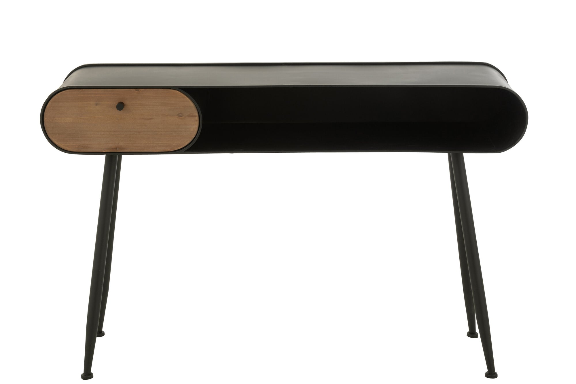 J-LINE CONSOLE HOUTEN EN METALEN TAFEL CONSOLE VURENHOUT ZWART/LICHT BEIGE