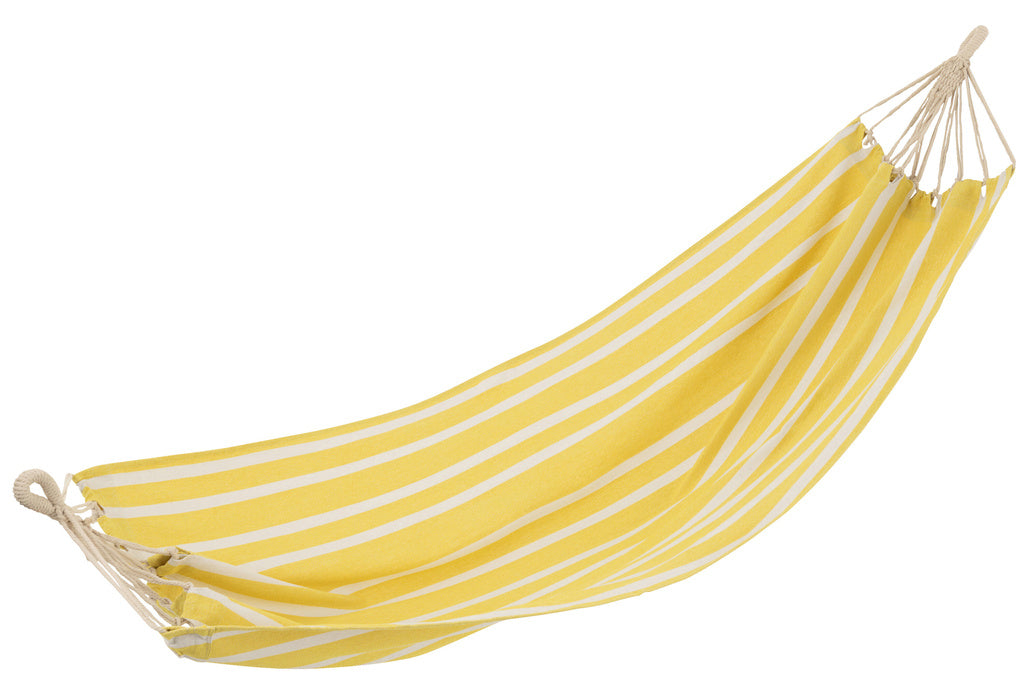 J-LINE HANGMAT STREPEN – KATOEN/POLYESTER FELGEEL/WIT