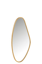 J-LINE SPIEGEL ABSTRACT MDF/GLAS GOUD KLEIN