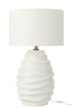 Witte keramische golvende tafellamp