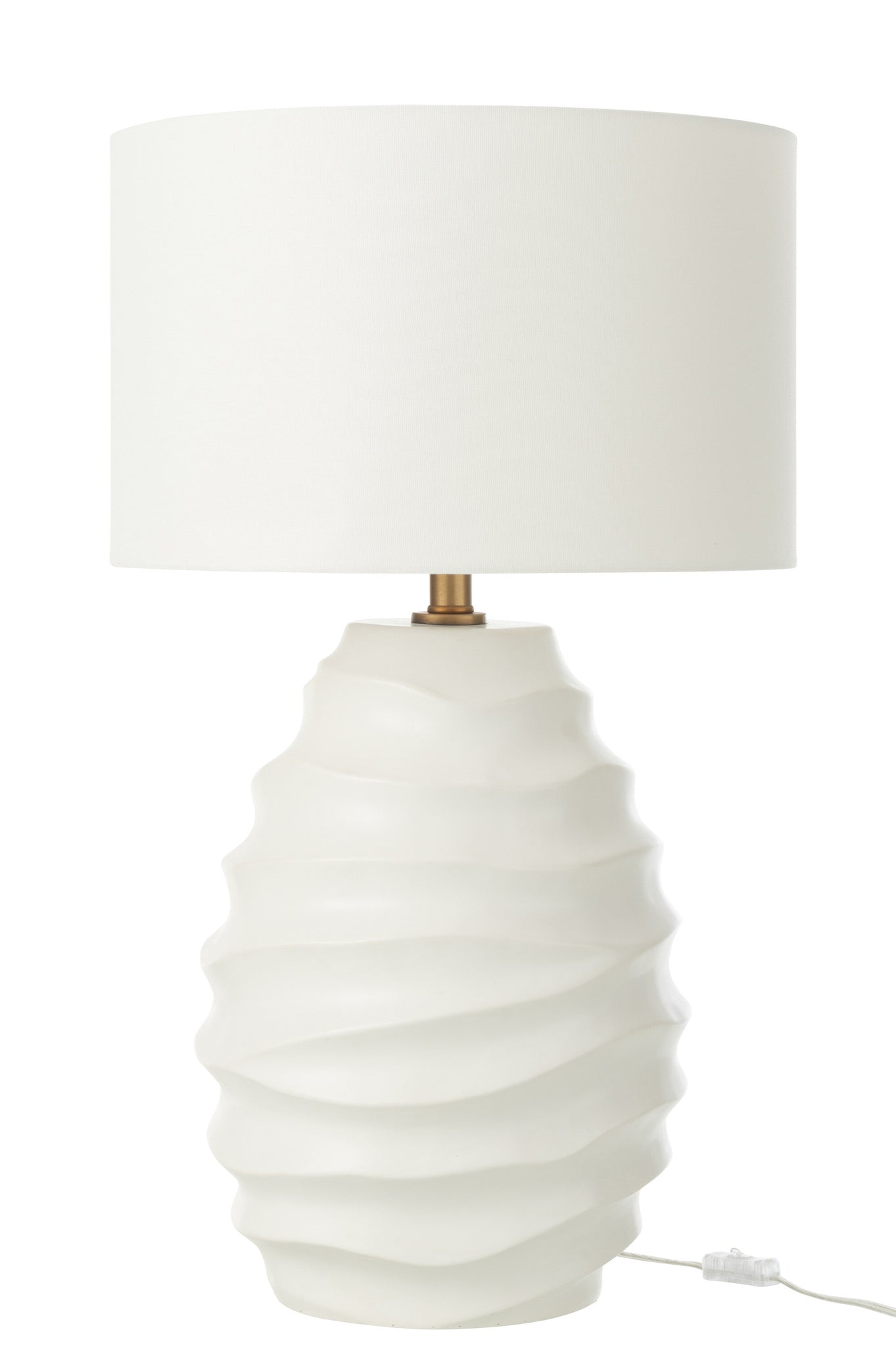 Witte keramische golvende tafellamp