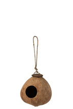 J-Line Kokosnoot Huis Bruin Naturel Groot – Natuurlijke Schuilplaats voor Tuinvogels