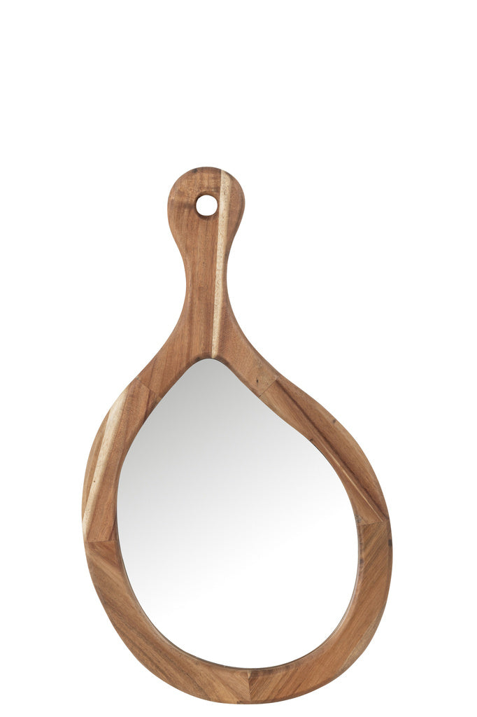J-LINE SPIEGEL PALET HOUT/GLAS – NATUUR KLEIN