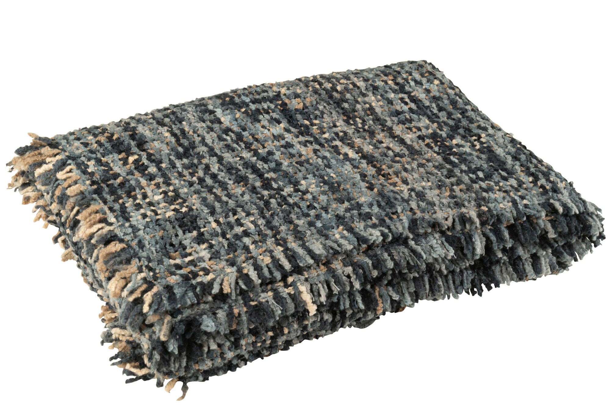 J-LINE PLAID TWEED ACRYL/KATOEN BLAUW/WIT