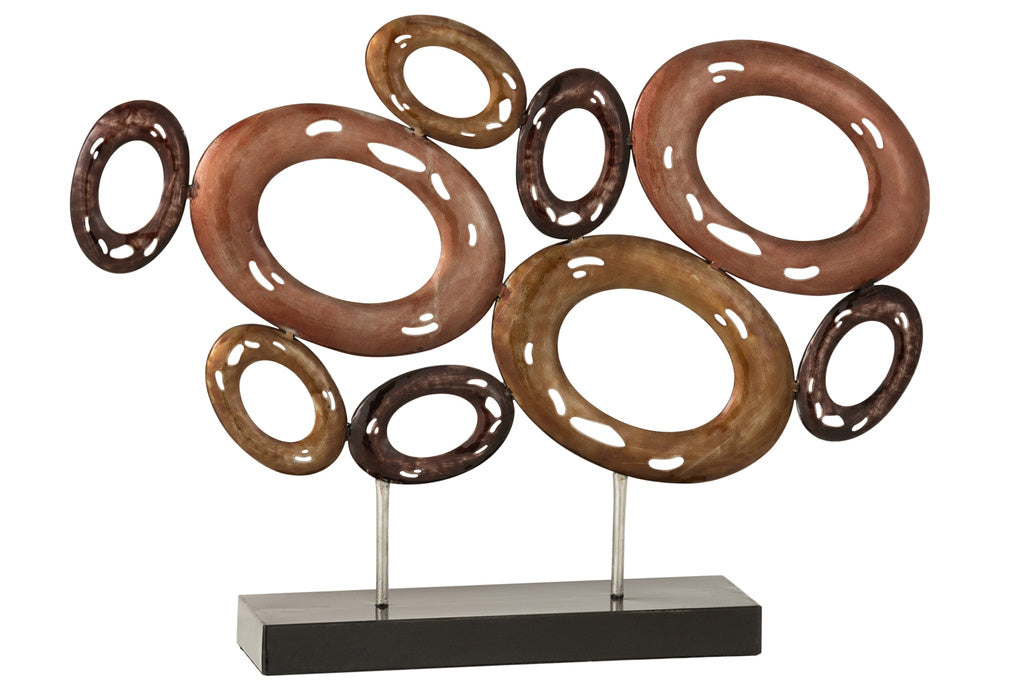 J-Line Rings Open On Foot Metal Mix: Industriële Elegantie