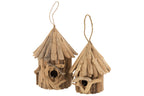  J-Line Vogelhuisje Driftwood Natural Large | Duurzaam Groot Vogelverblijf
