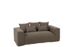 Hoes voor stoel + 5 kussens Monaco bank linnen Desert Taupe