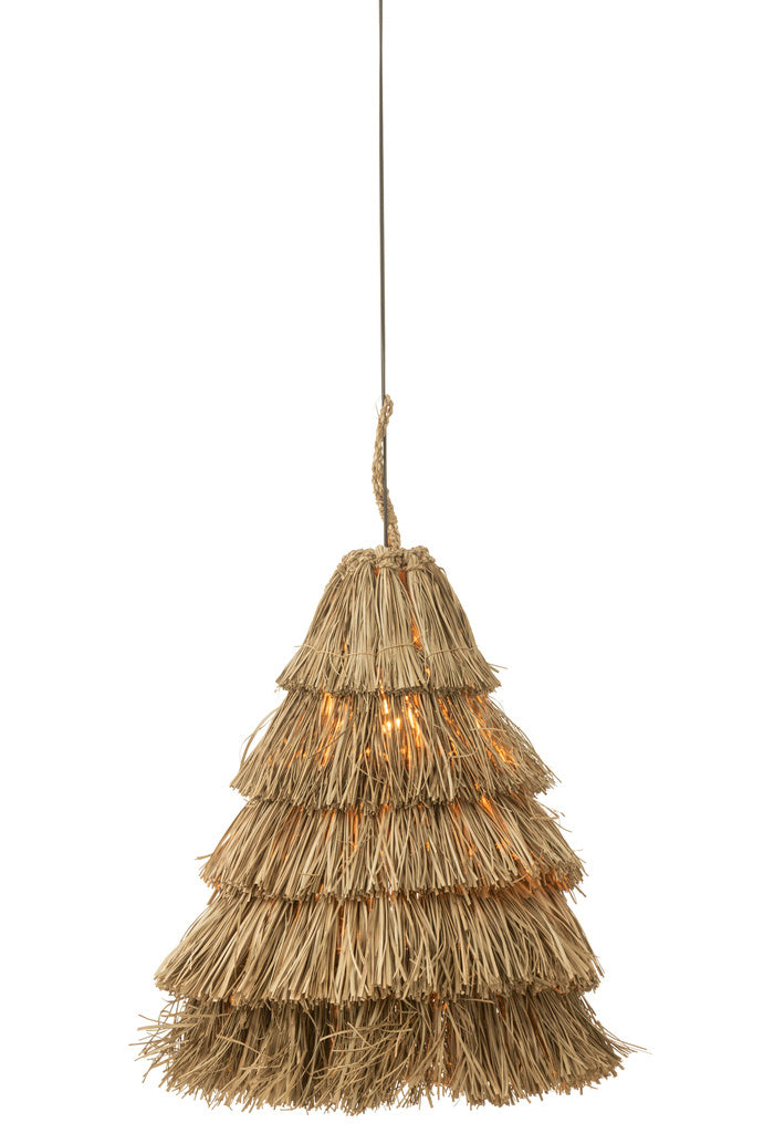 J-LINE HANGLAMP 5 LAYERS ZEEGRAS NATUREL