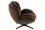 Relax Sofa+ voetenbank metaal/textiel donkerbruin
