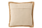 J-LINE KUSSENBLAD POLYESTER BEIGE/PAARS 49X49