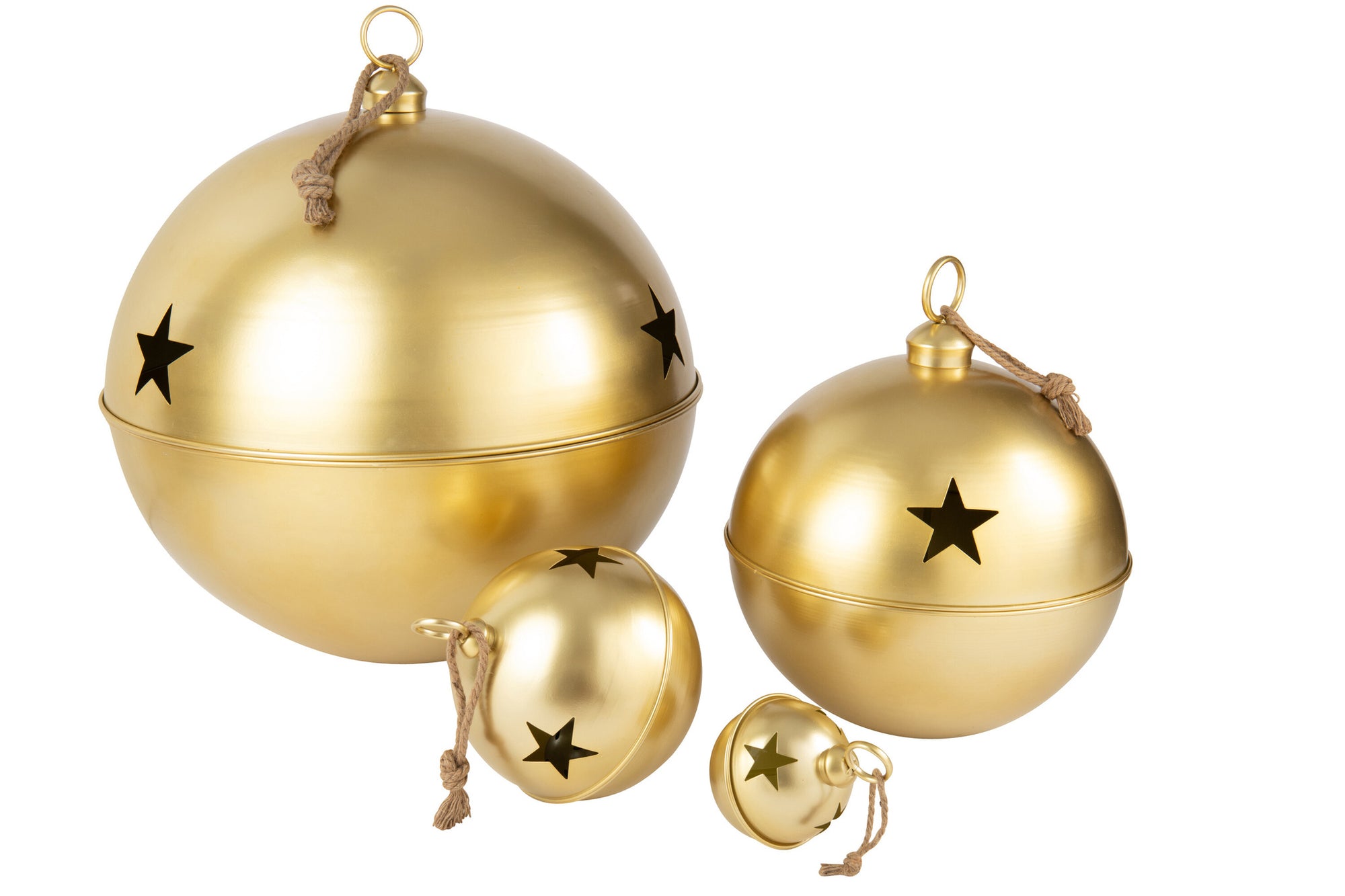 J-LINE KERSTBAL BAL IJZER GOUDKLEURIG EXTRA GROOT