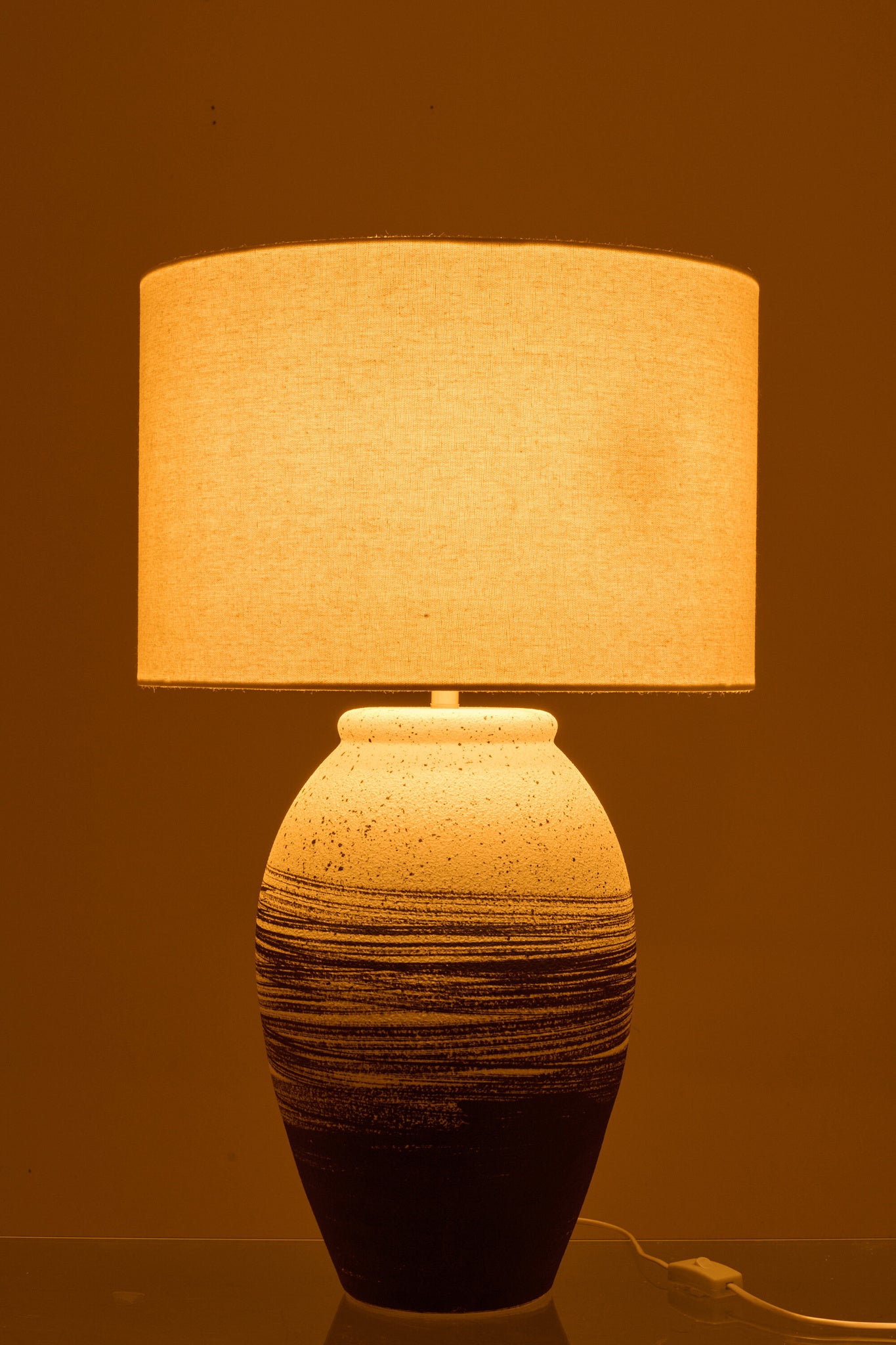 Tafellamp Rolph Keramiek Zwart/Beige