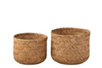 J-LINE SET VAN TWEE MANDEN BAMBOE NATUREL