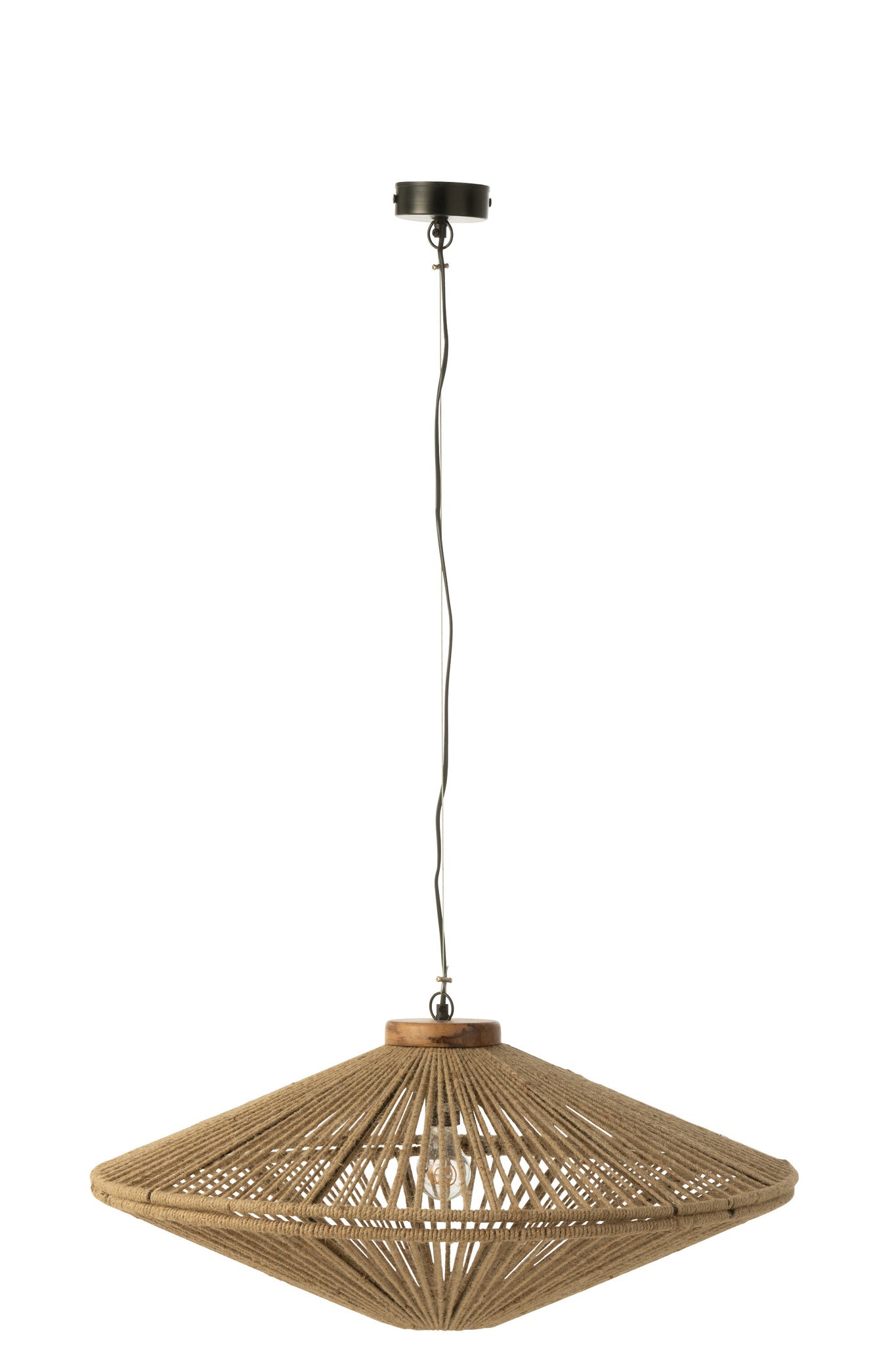 Hanglamp Ovni IJzer/Jute Naturel Middelgroot