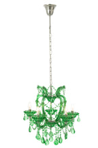 Plafondlamp Kroonluchter Antiek Glas Smaragdgroen