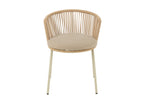 Stoel Toa Staal/Koord Beige